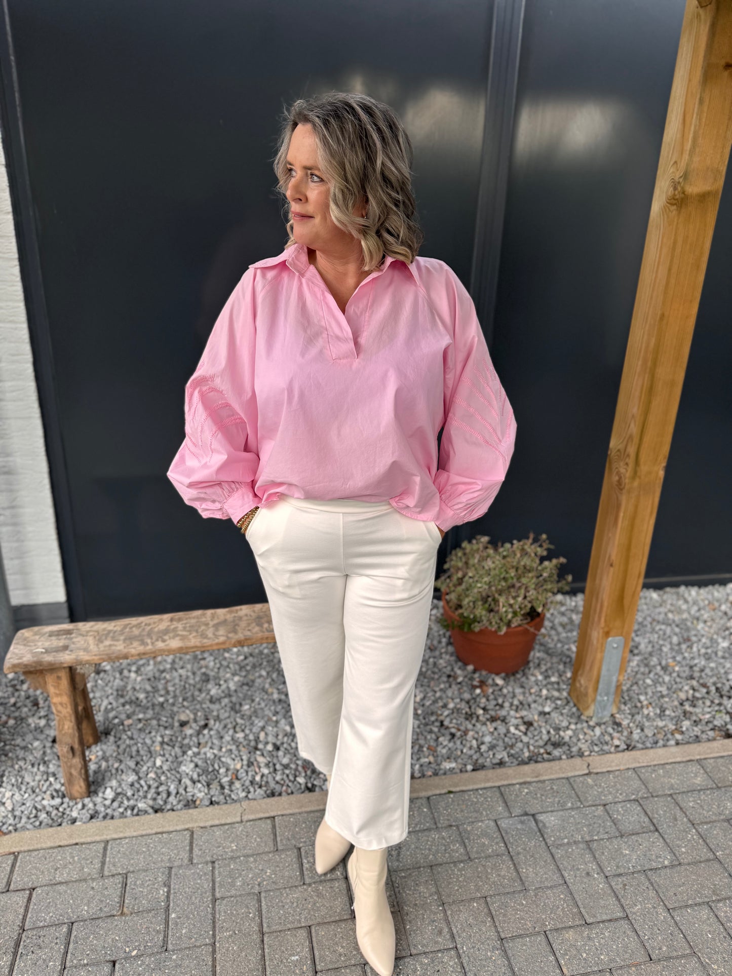 Broek culotte roomwit