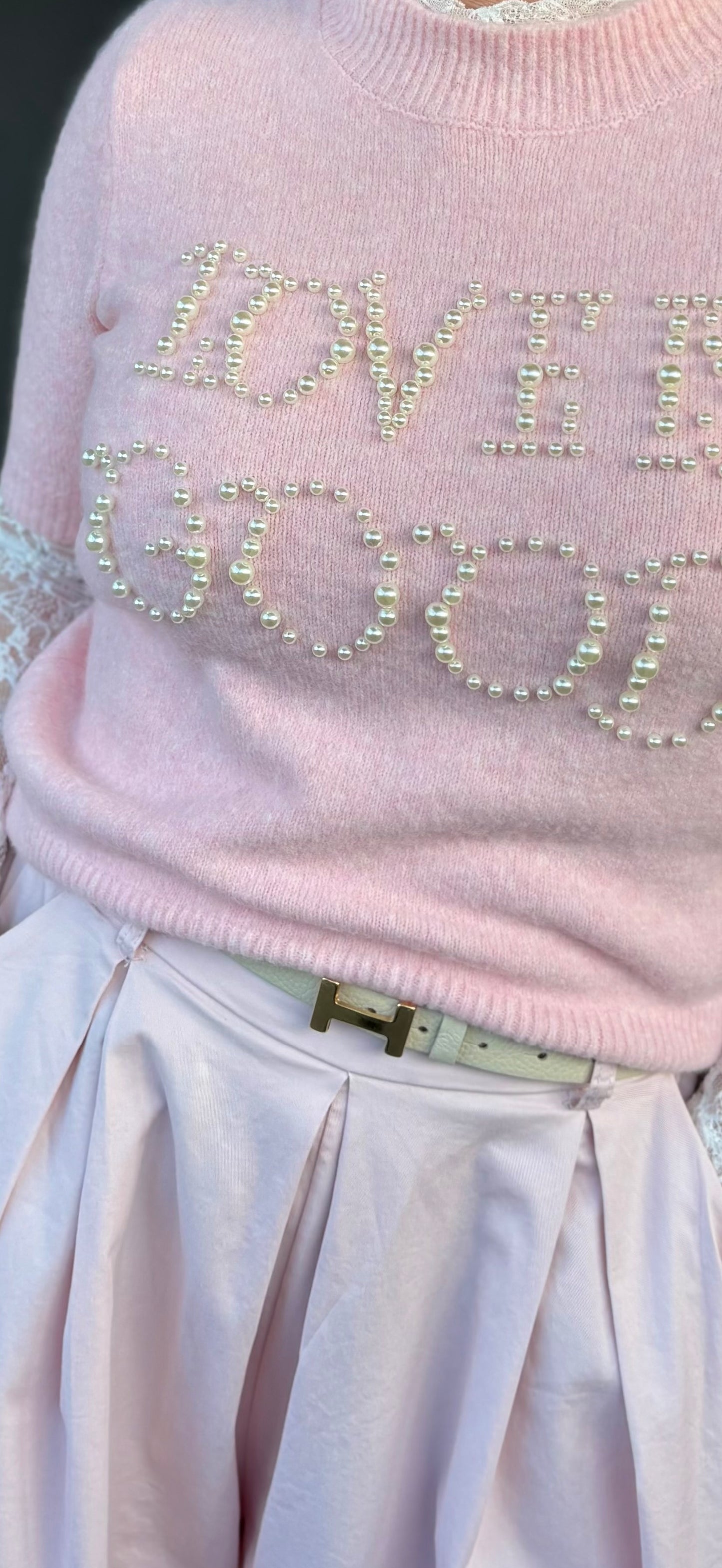 Riem met gesp echt leder