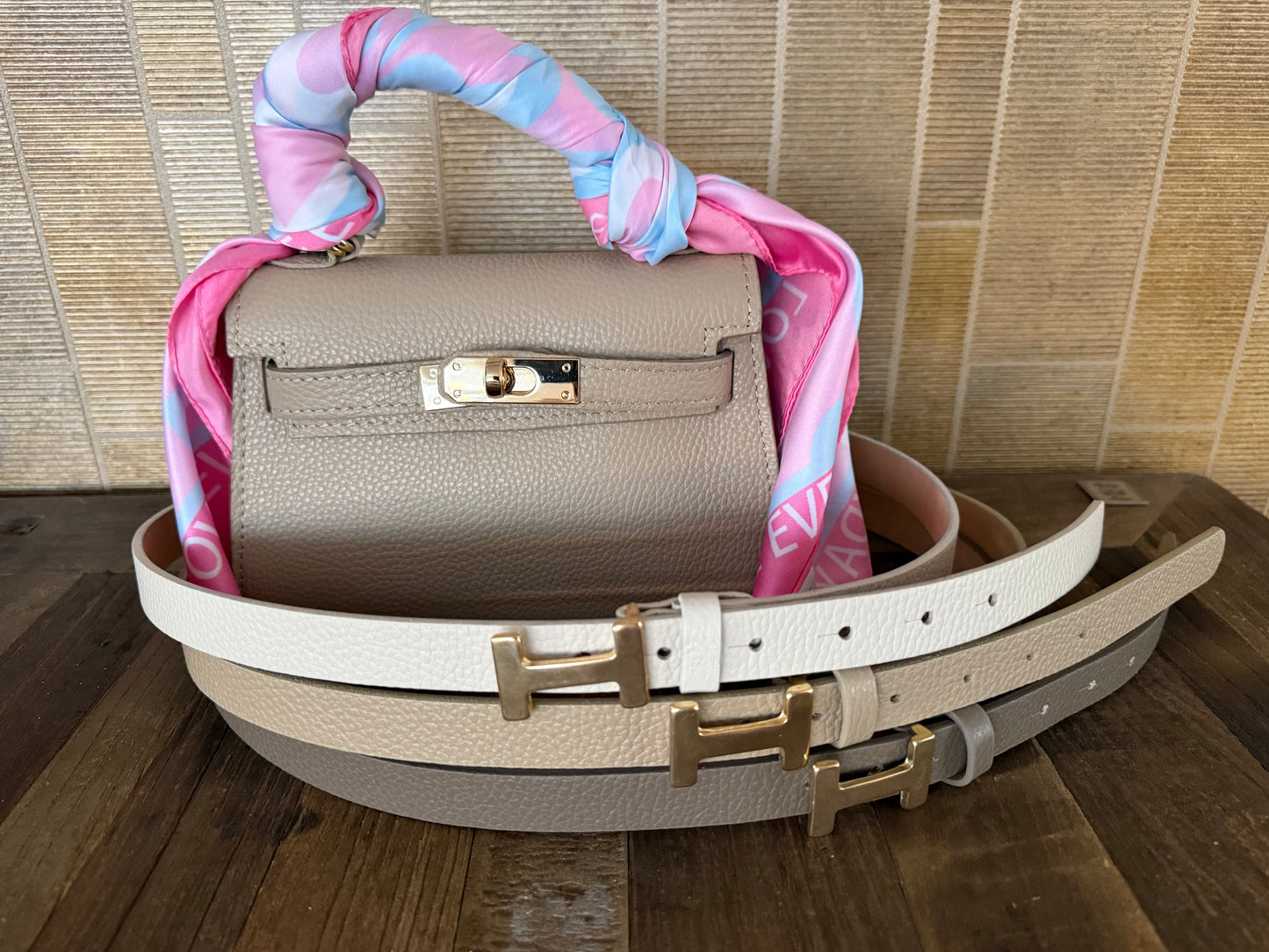 Riem met gesp echt leder