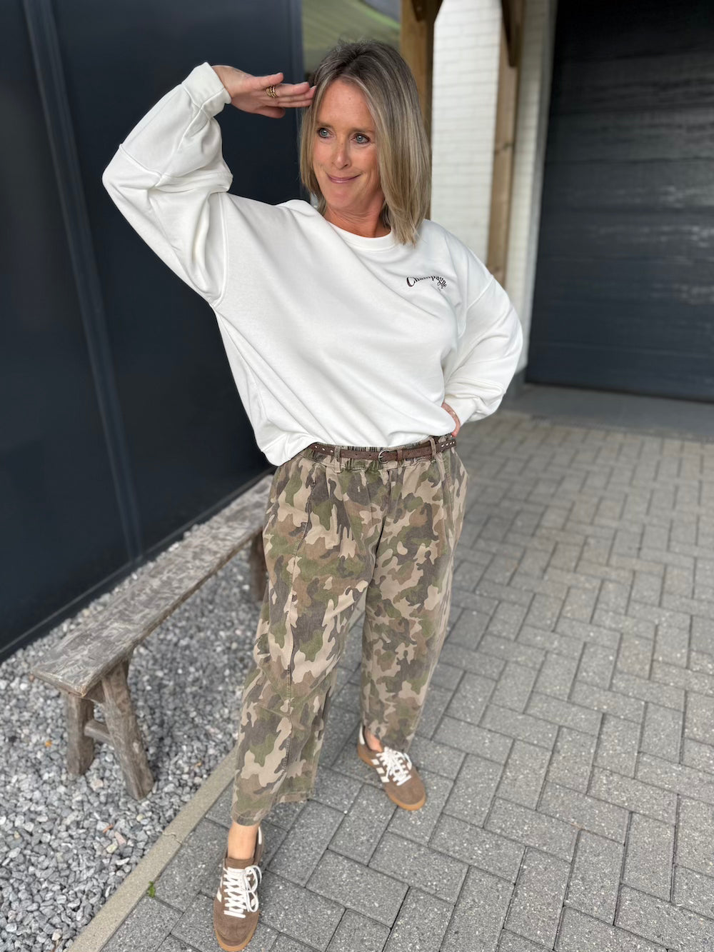 Barrel jeans camouflage