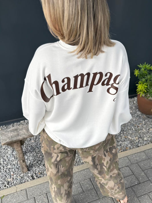 sweater champagne wit