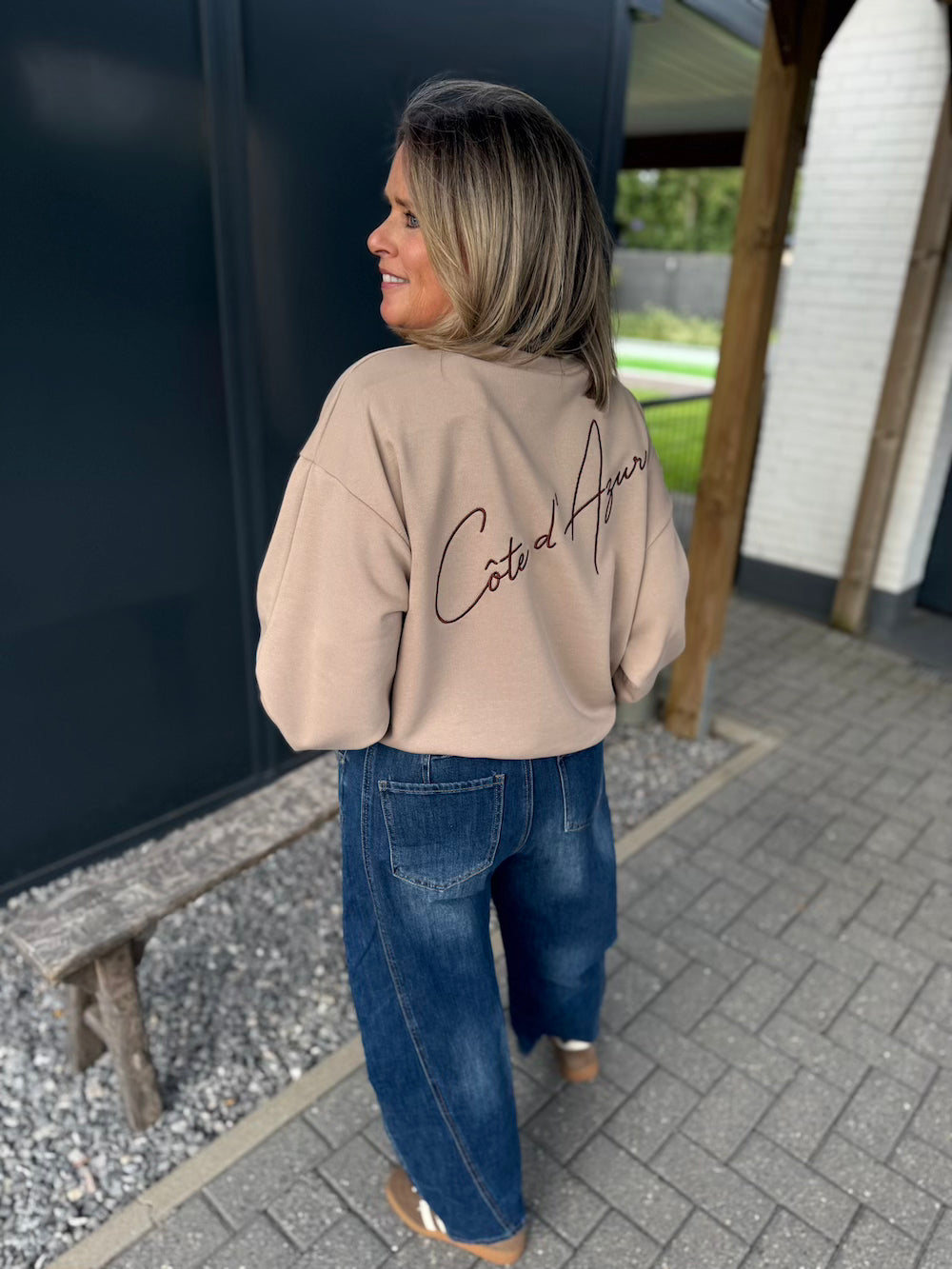 sweater cote azur beige