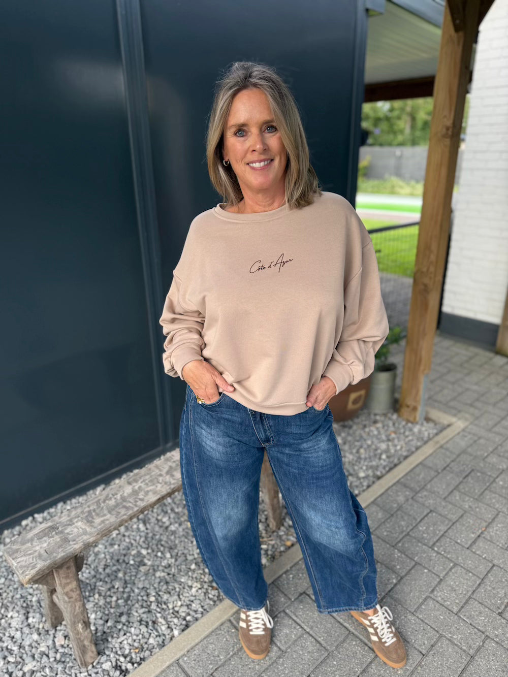 sweater cote azur beige