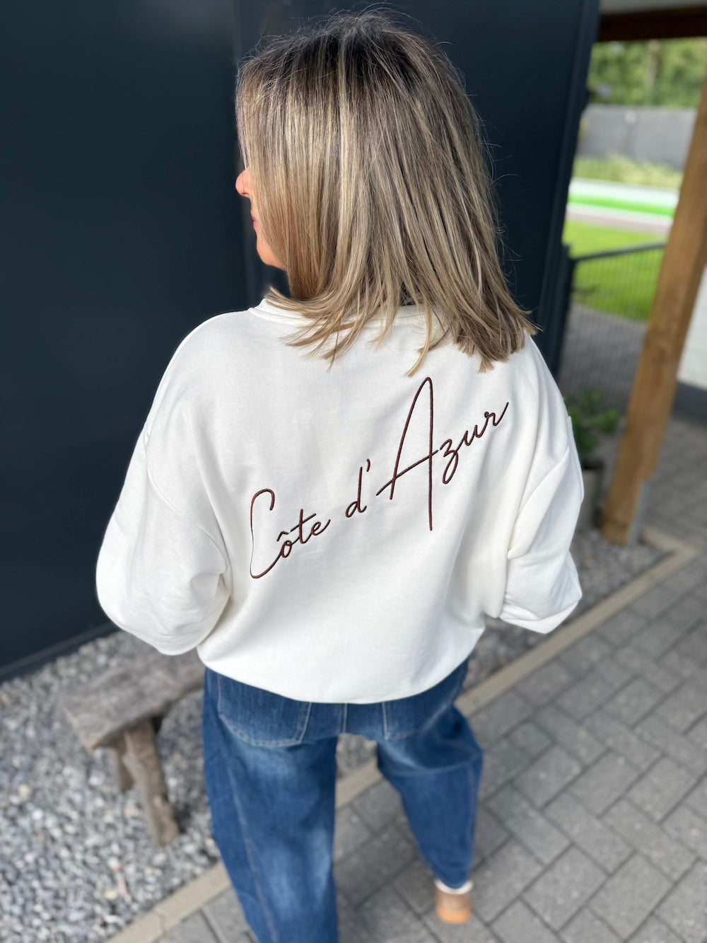 sweater cote azur wit
