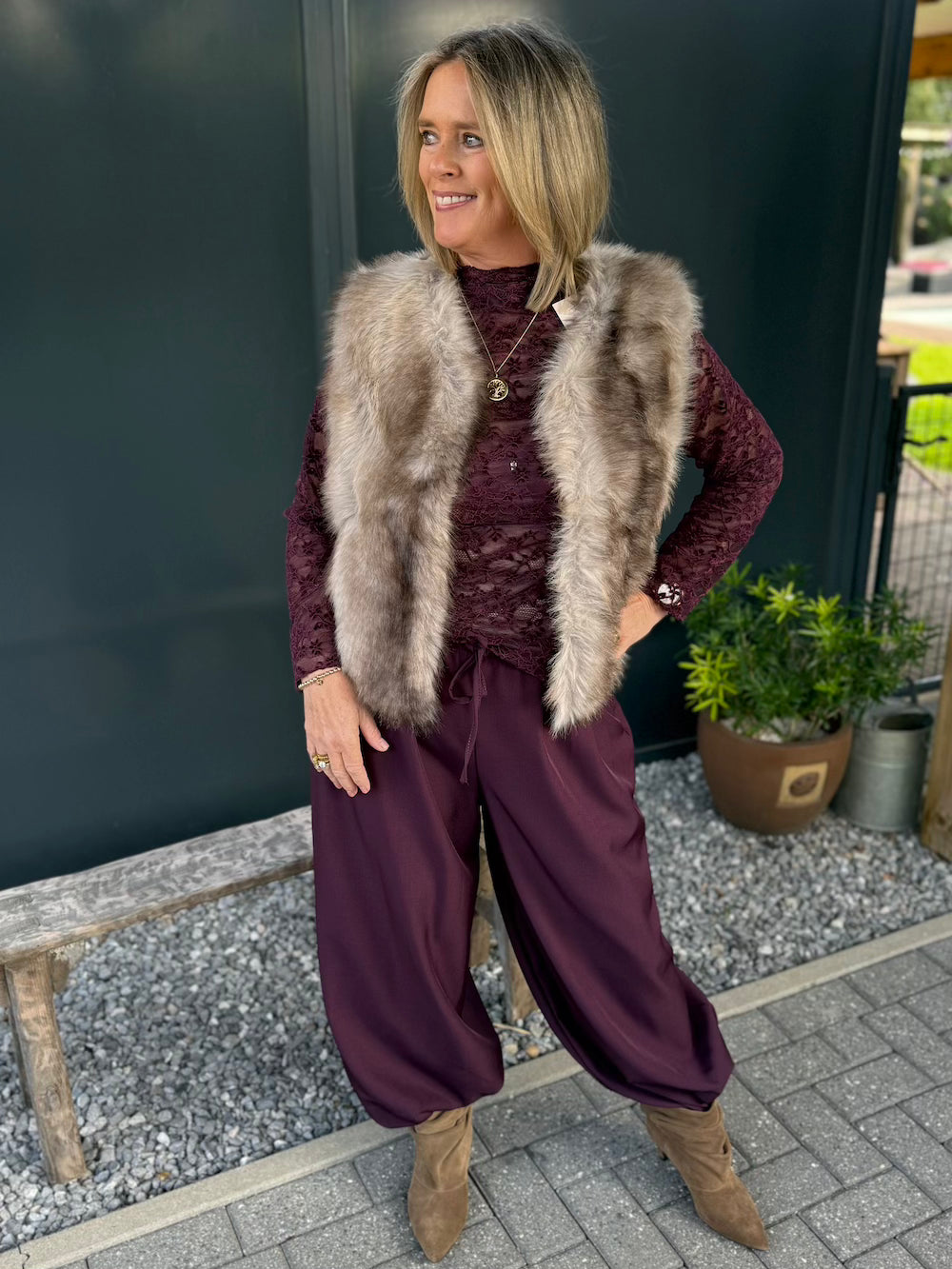 Bodywarmer fake fur