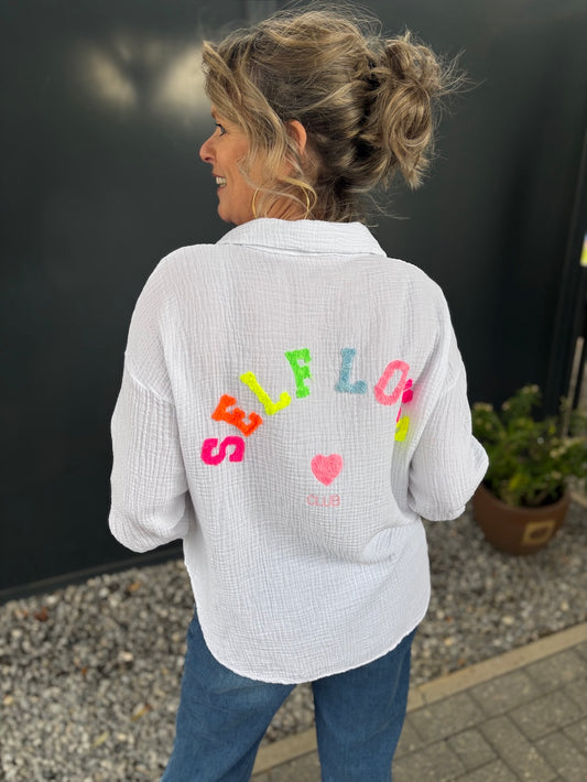 Blouse selflove club tetra katoen