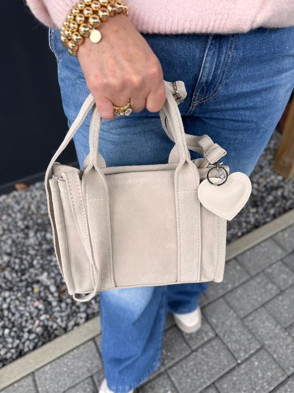 Tasje tote bag beige