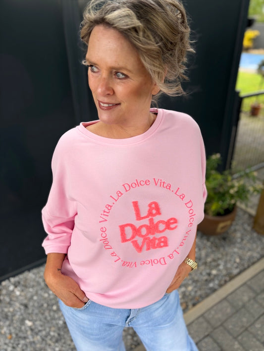 Shirt la dolce vita lichtroze