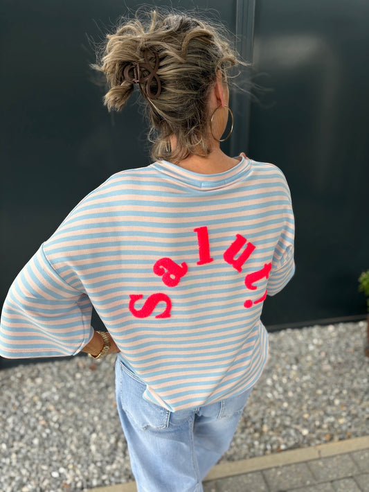 Shirt salut roze blauw pastel
