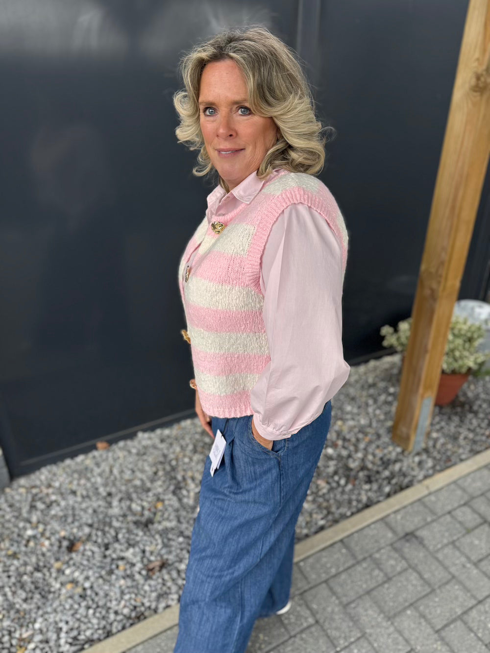 Jeansbroek wijde pijp