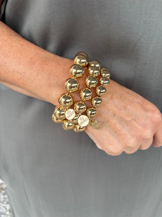 Armband gouden kralen gouden bollen
