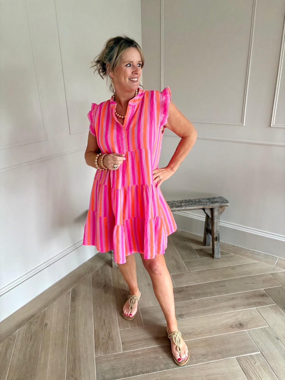 strandjurkje neon strepen