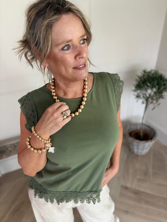 statement ketting gouden bollen