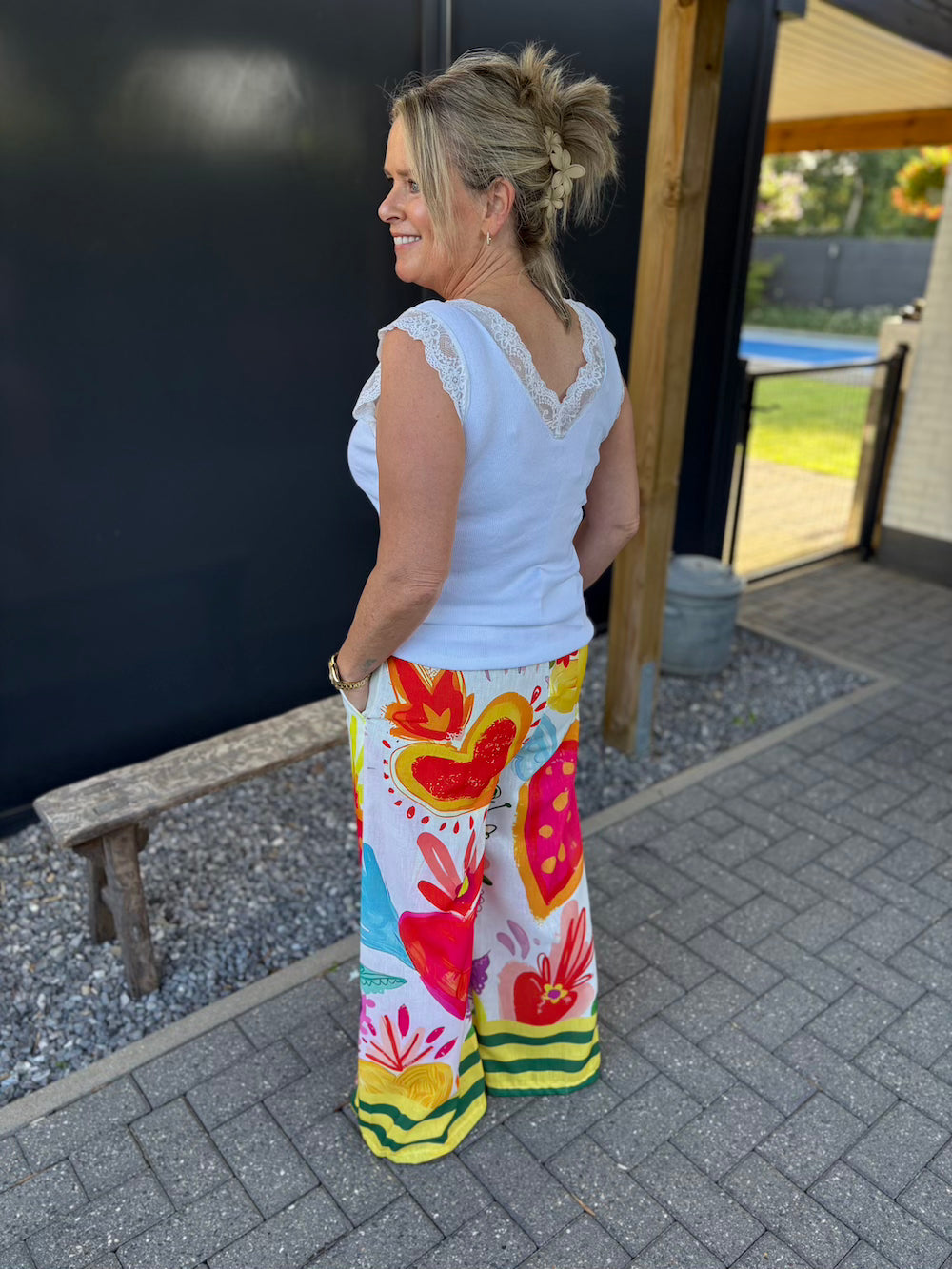 Broek met print
