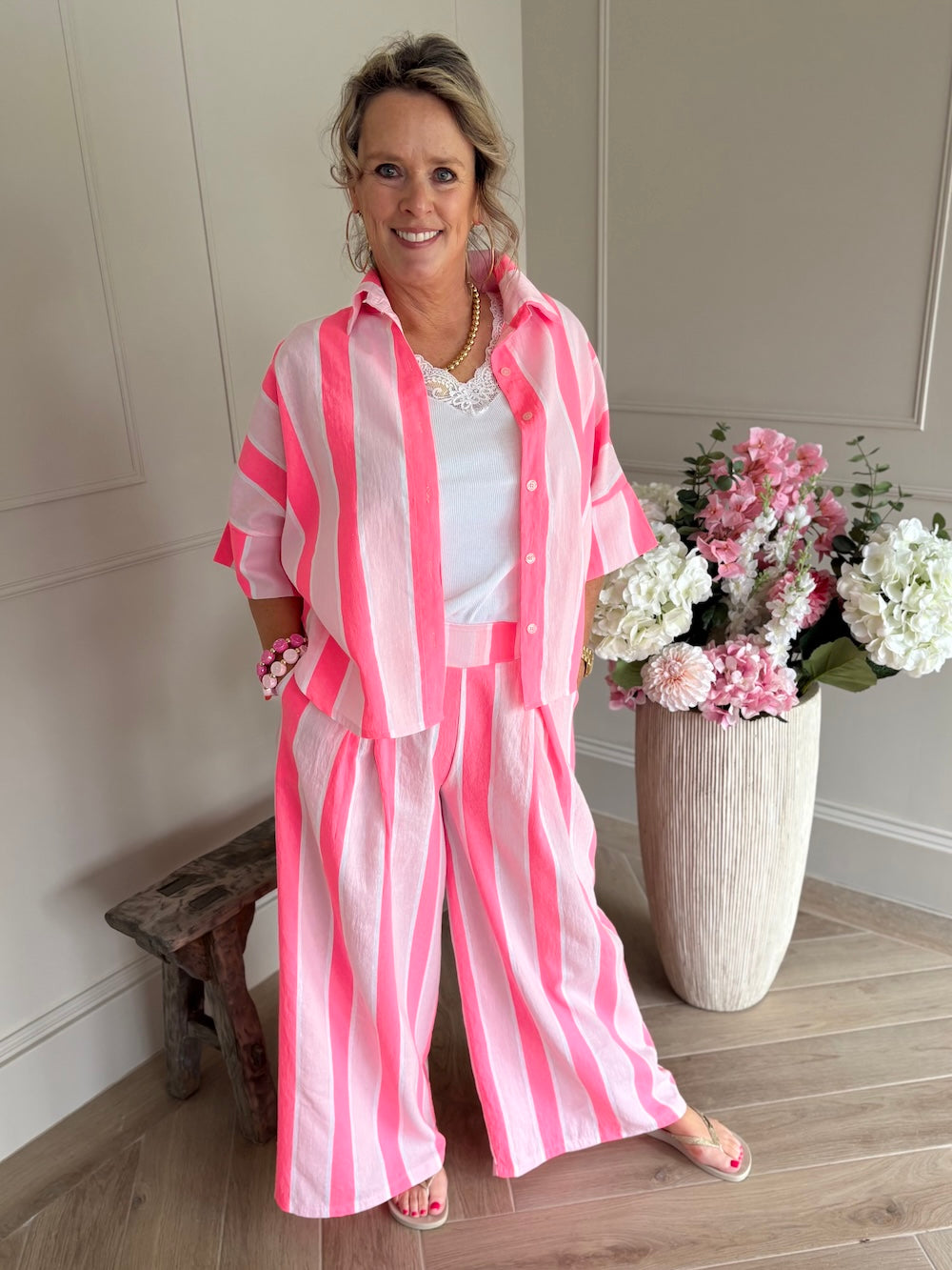 Broek neon strepen