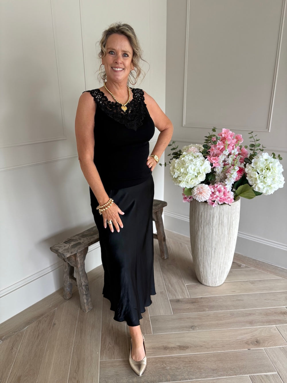 rok viscose zwart