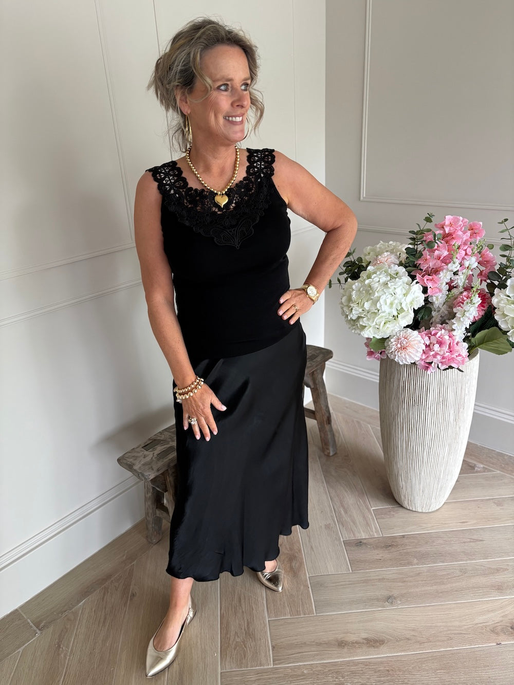rok viscose zwart
