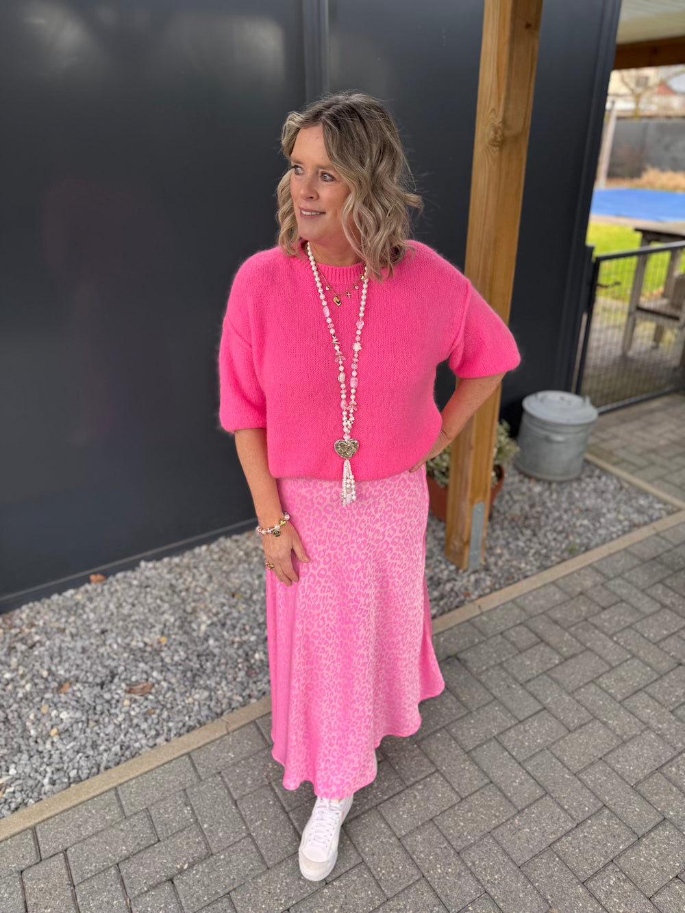 Rok luipaard hotpink