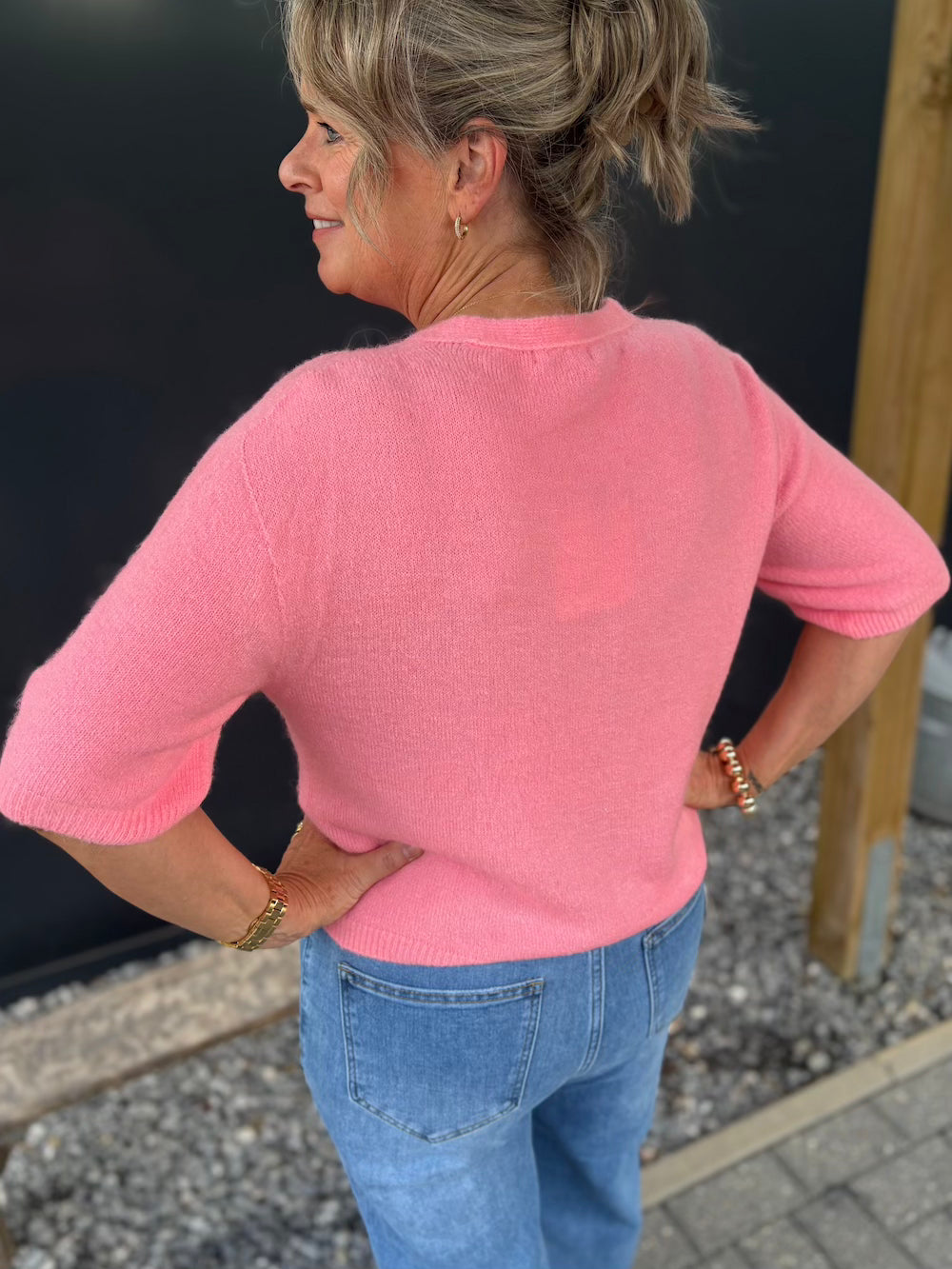 Vestje alpaca roze