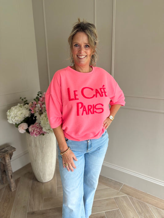 shirt le cafe paris neon roze