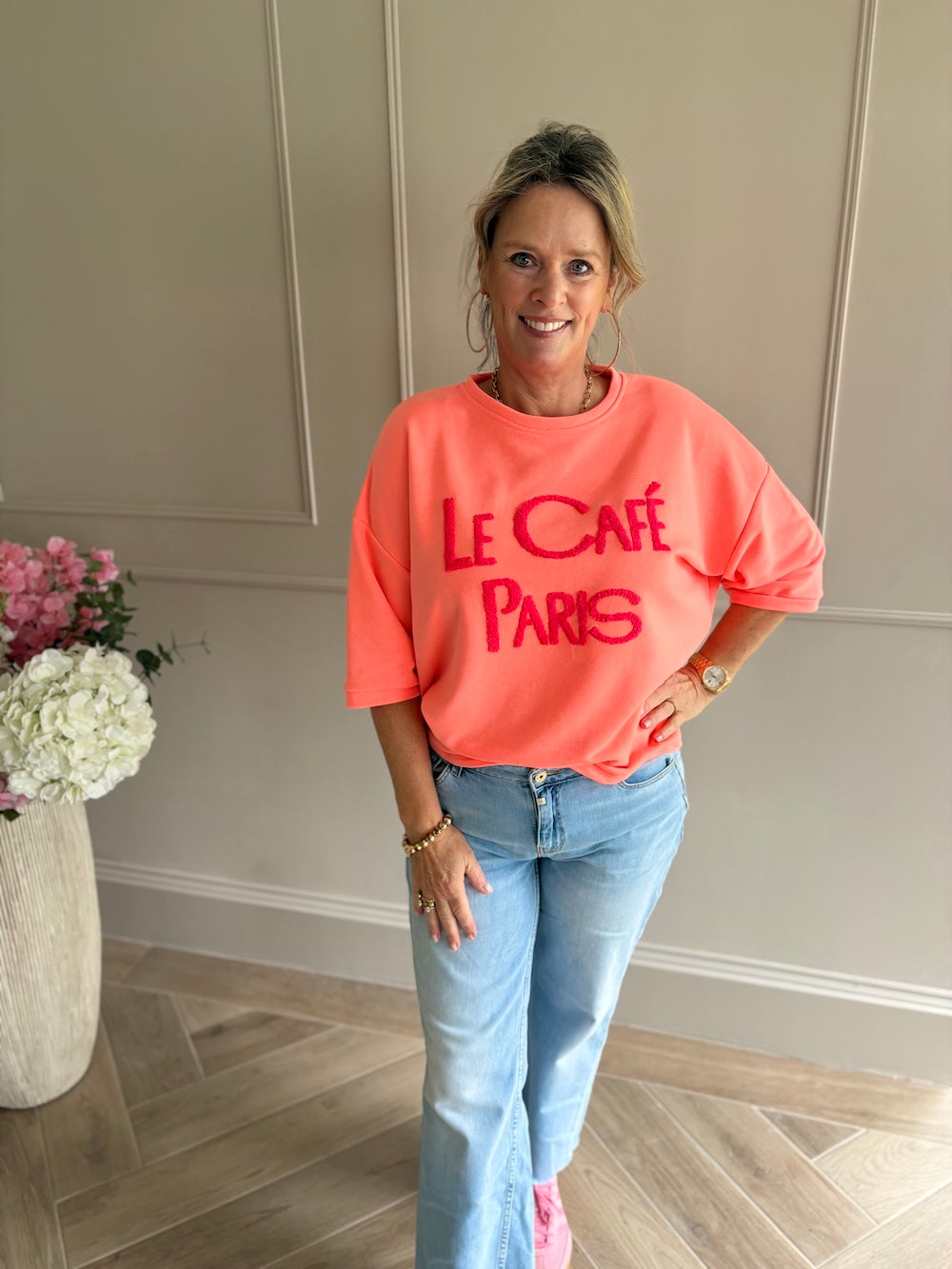 shirt neon oranje le cafe paris