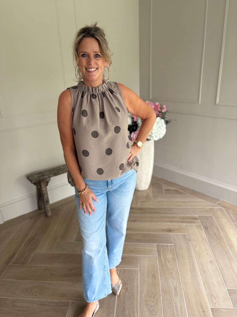 top polka dot machiato