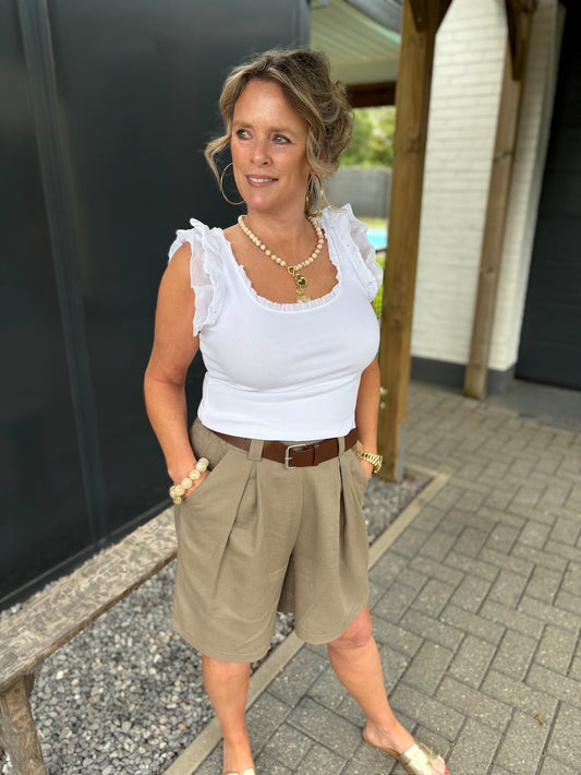 short linnenmix taupe