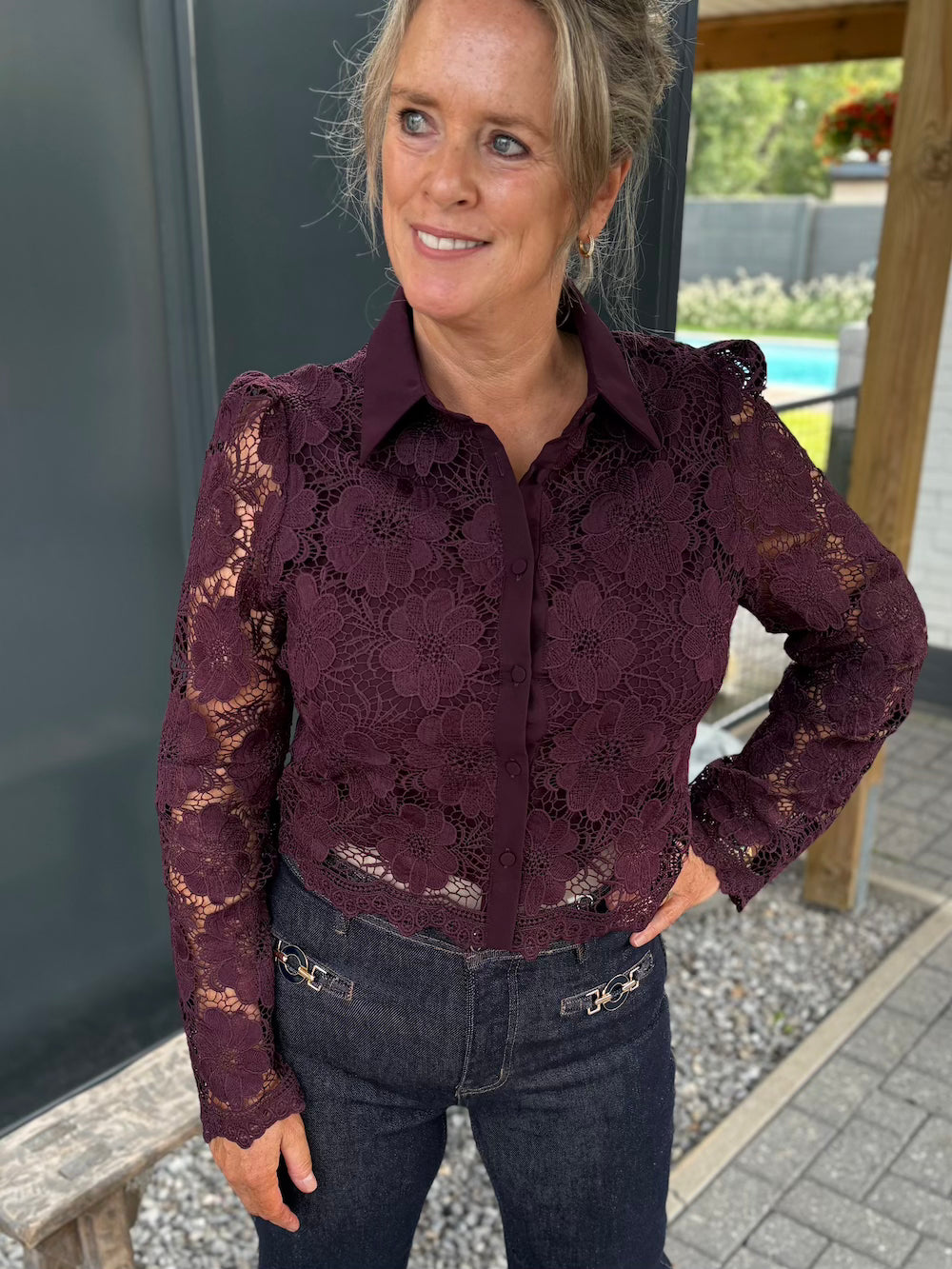 Jeans met stretch en mooie details
