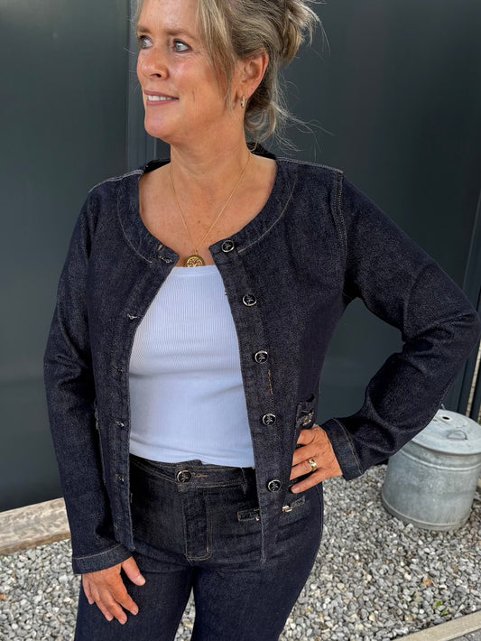 jeansjasje designer style donkerblauw