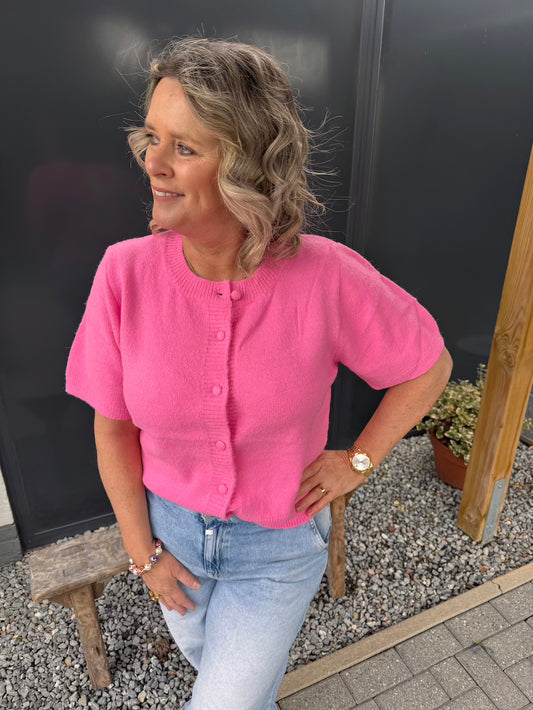 Vestje roze korte mouw