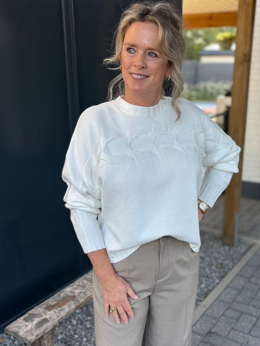 trui viscose mix met relief