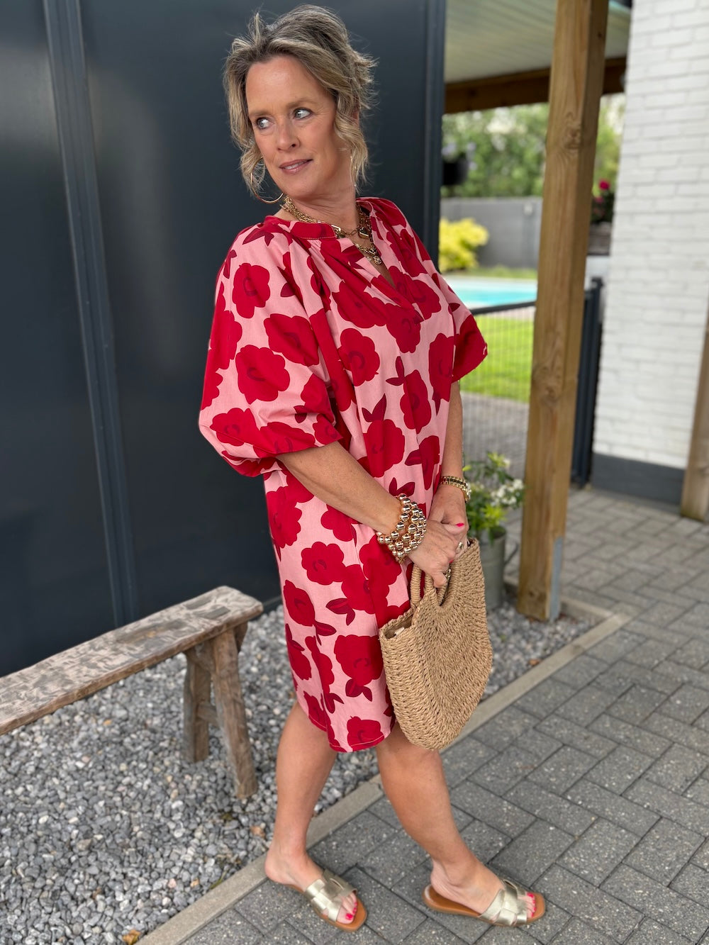 Zomerjurk gebloemd oversized!