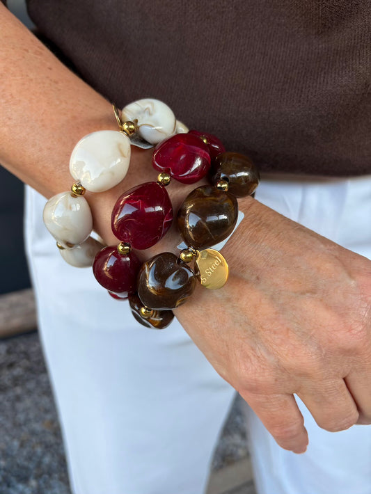 Armbanden grote kralen
