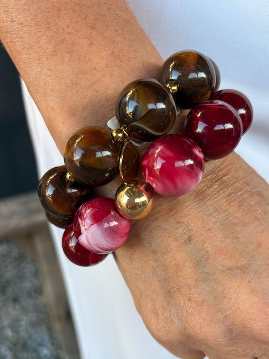 Armbanden grote kralen 