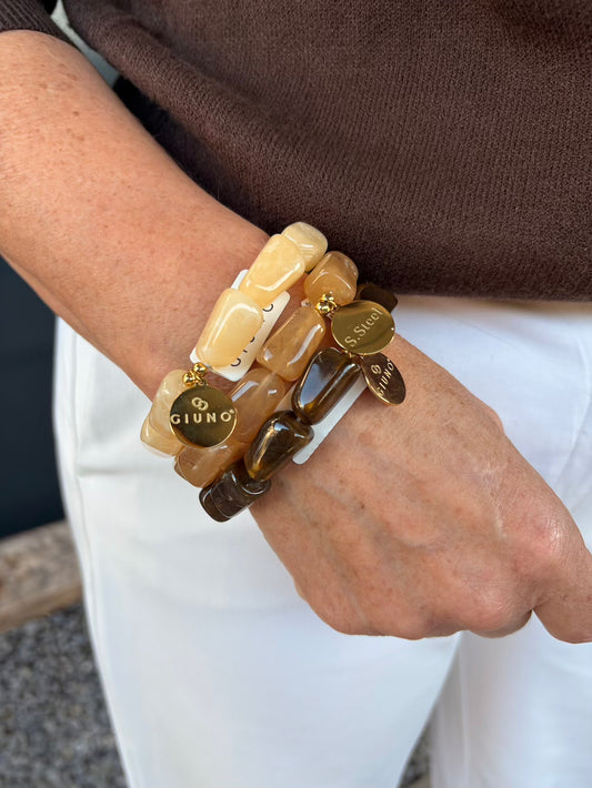 Armbanden platte kralen
