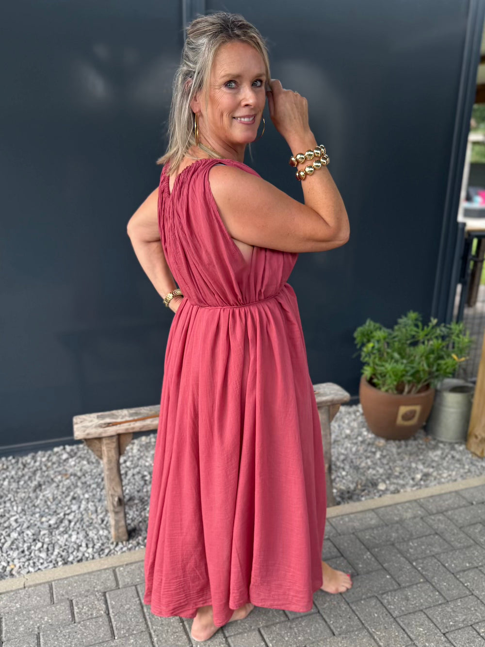 godinnen jurk marine bordeaux