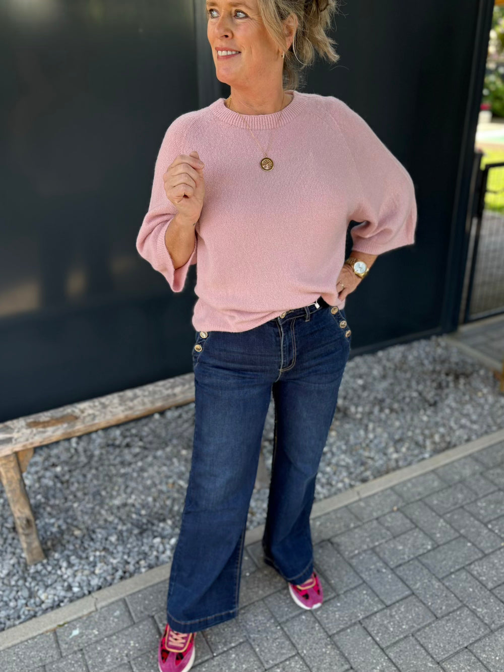 Jeans zac en zoe wide leg blauw
