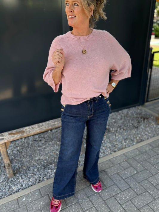 Jeans zac en zoe wide leg blauw