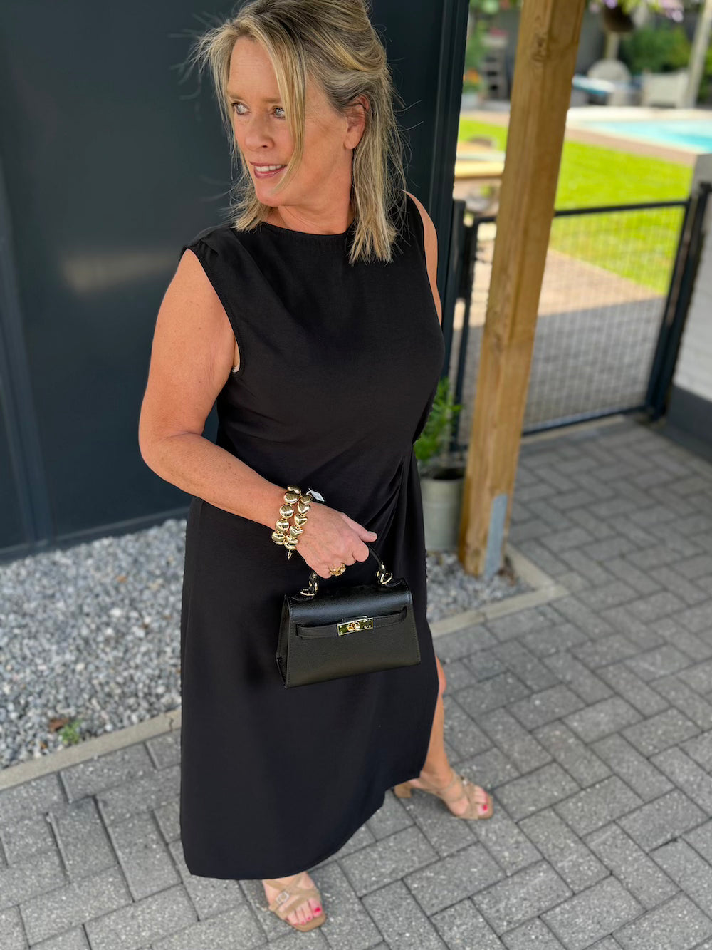 Mididress met split