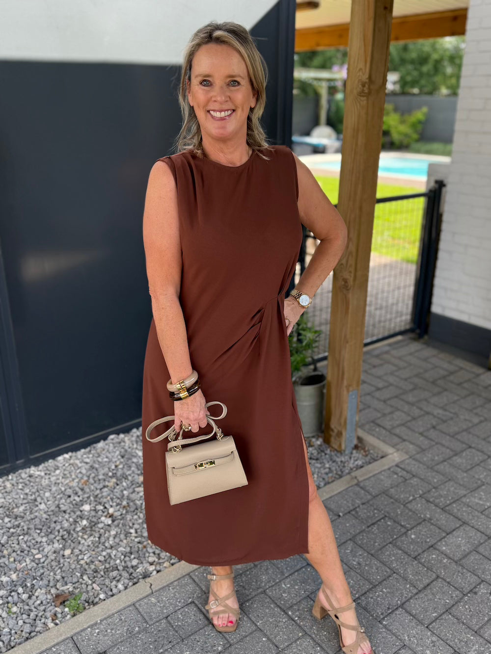 Mididress met split