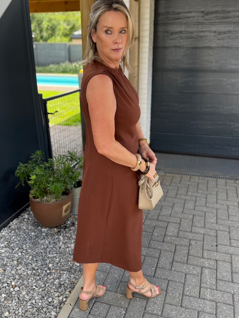 Mididress met split