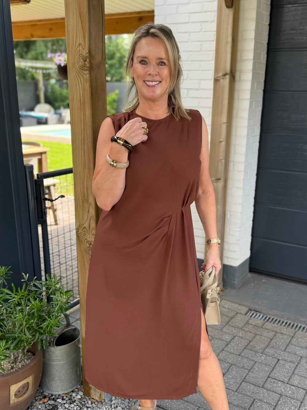 Mididress met split