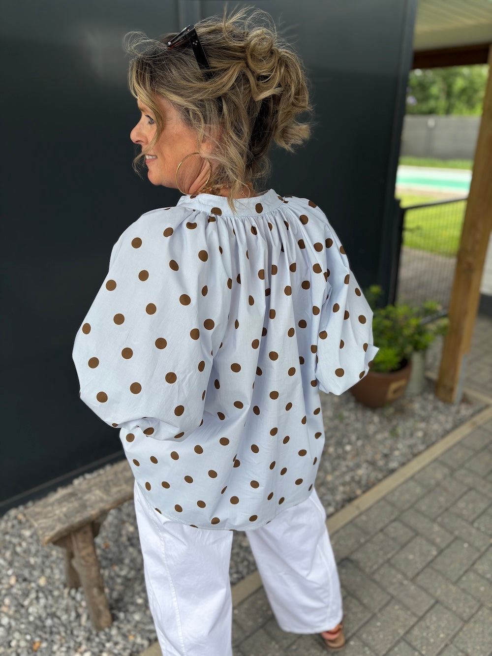 Blouse oversized polka dots
