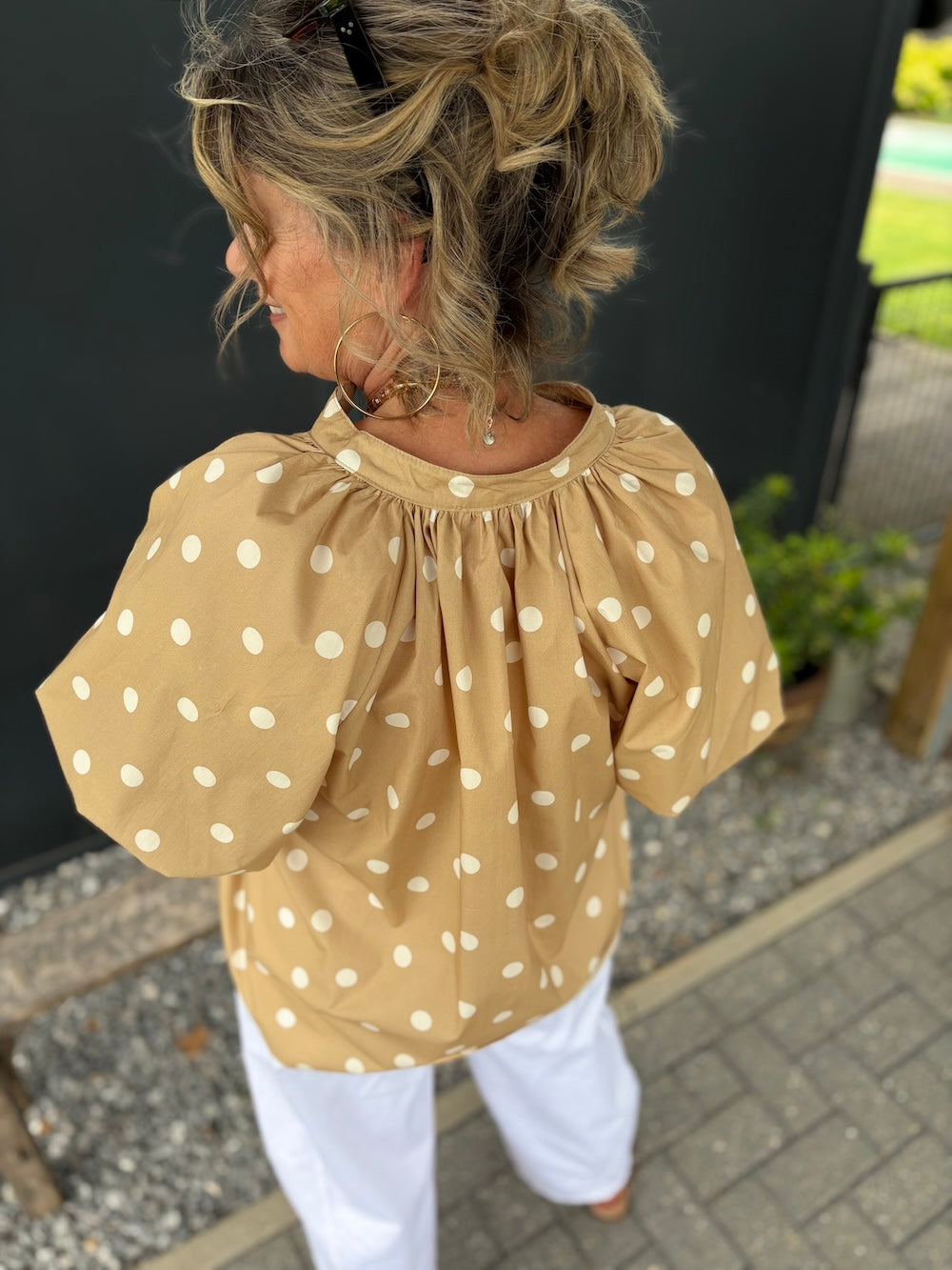 Blouse oversized polka dots
