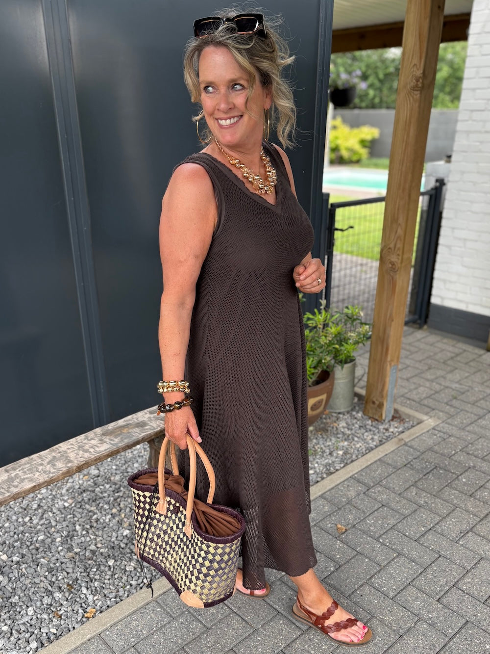 Zomerjurk met gaas effect