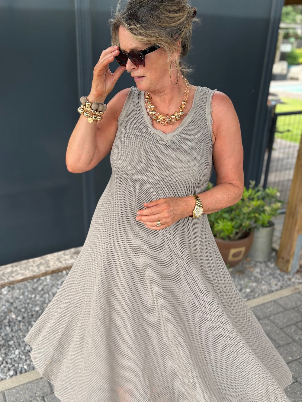 Zomerjurk met gaas effect
