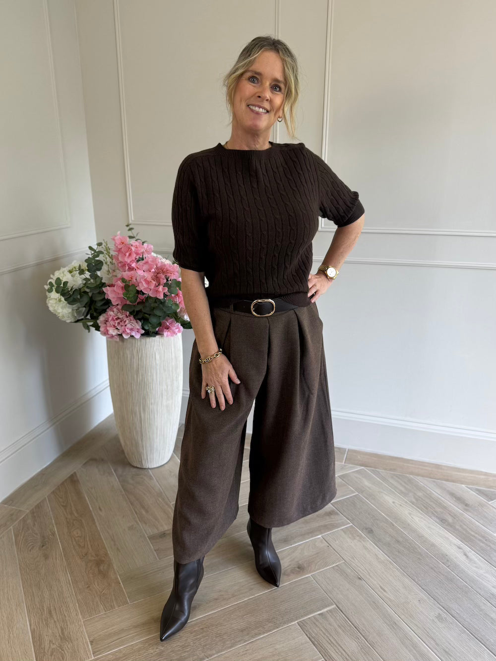 pantalon met bandplooi 7/8e 