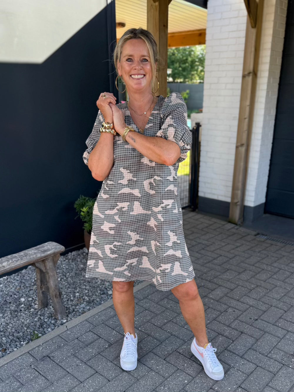 Army jurkje met pofmouw