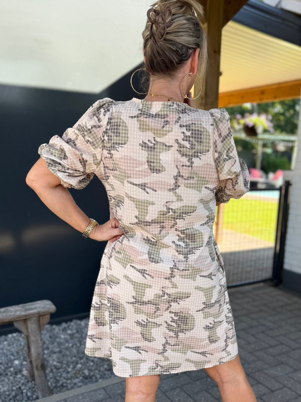 Army jurkje met pofmouw