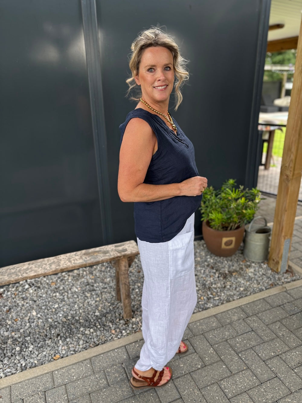 Linnen ballon broek